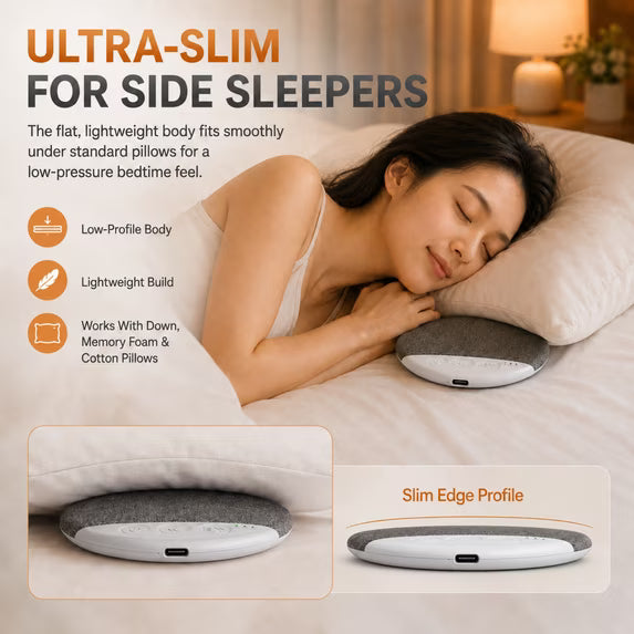 Radox Tech Pillow Speaker, Radox Tech Dreamwave Pillow Speaker, Bone Conduction with Ultra-Thin Profile