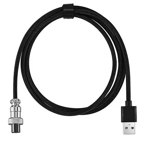 Usb Keyboard Cable Black Coiled Keyboard Usb Type C Cable DIY Aviation Plug Cable Connector Gaming Usb Keyboard Cable