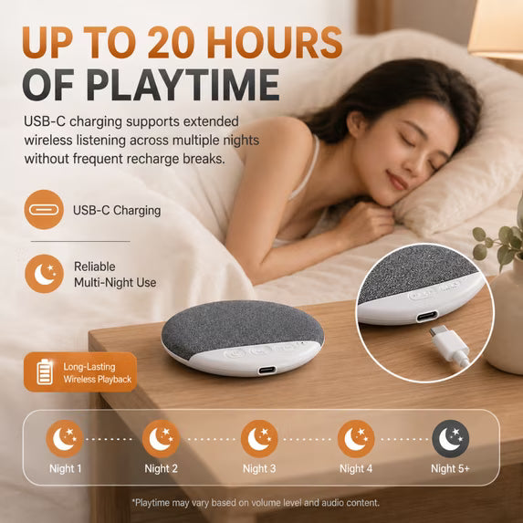 Radox Tech Pillow Speaker, Radox Tech Dreamwave Pillow Speaker, Bone Conduction with Ultra-Thin Profile