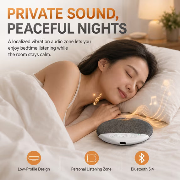 Radox Tech Pillow Speaker, Radox Tech Dreamwave Pillow Speaker, Bone Conduction with Ultra-Thin Profile