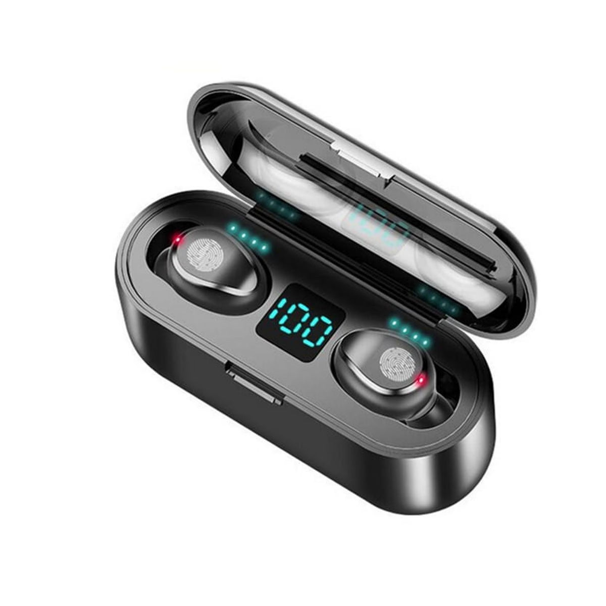 F9 TWS Bluetooth 5.1 Headphones Wireless Earphone 9D Stereo Earbuds Phone Holder Sport Headset with Mic for Smartphones