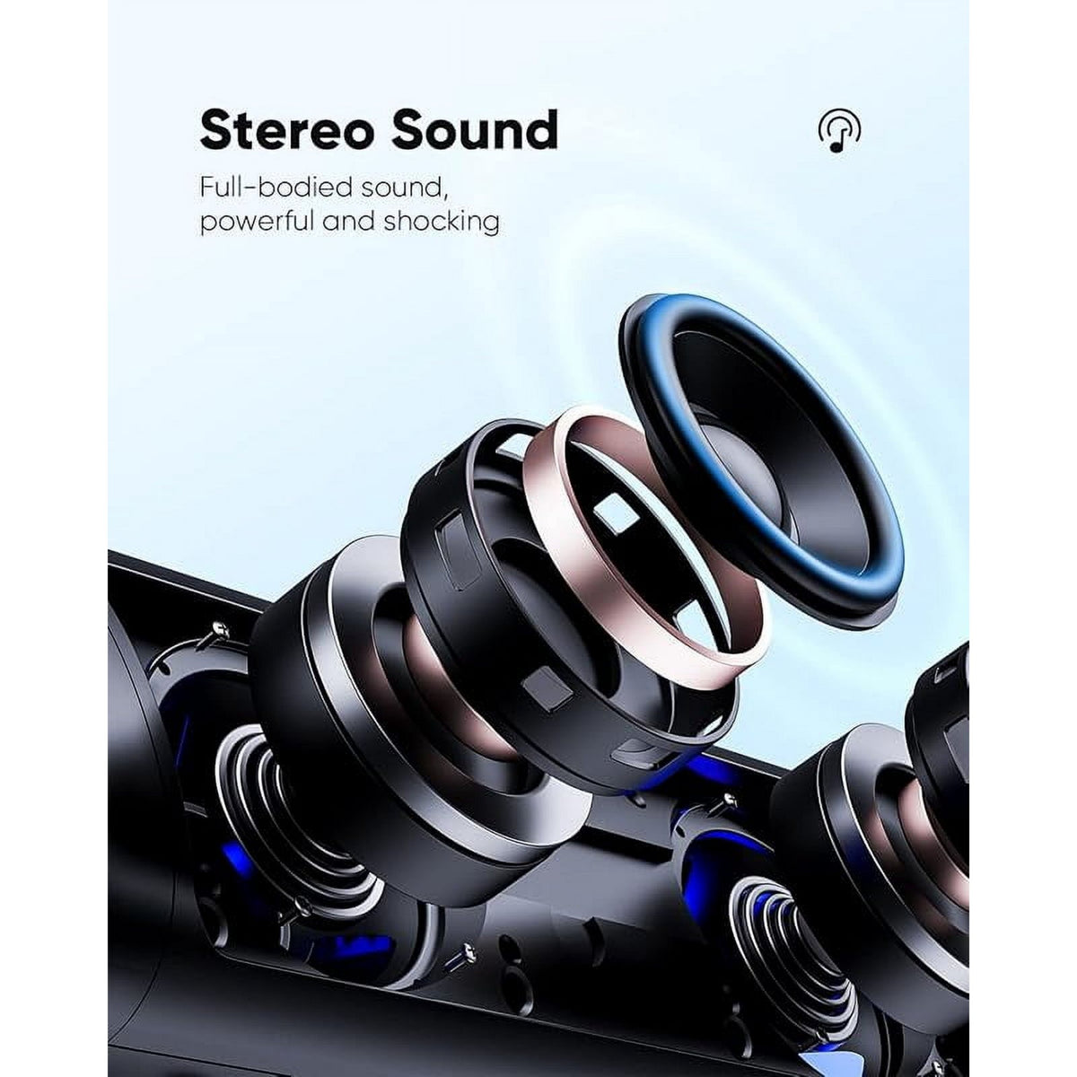 Bluetooth Speaker, 20W HD Sound, Portable Wireless, IPX5 Waterproof, Up to 24H Playtime