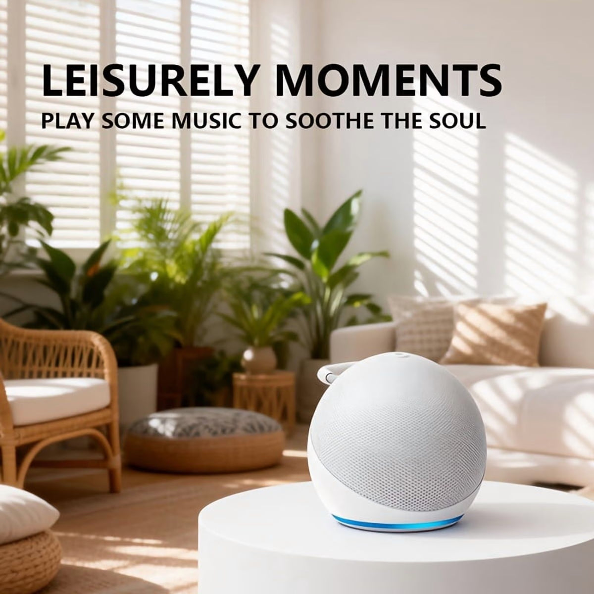 5th Generation Alexa smart Speaker with RGB Lighting & Wireless Subwoofer Base