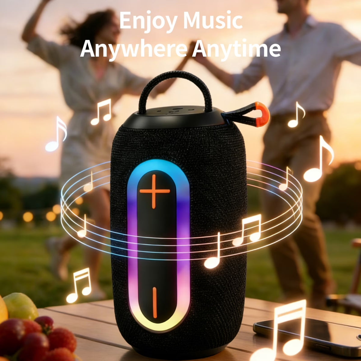 Portable Bluetooth Speaker, IPX7 Waterproof, Wireless, Big Sound, Deep Bass, Dual Pairing, 30H Playtime
