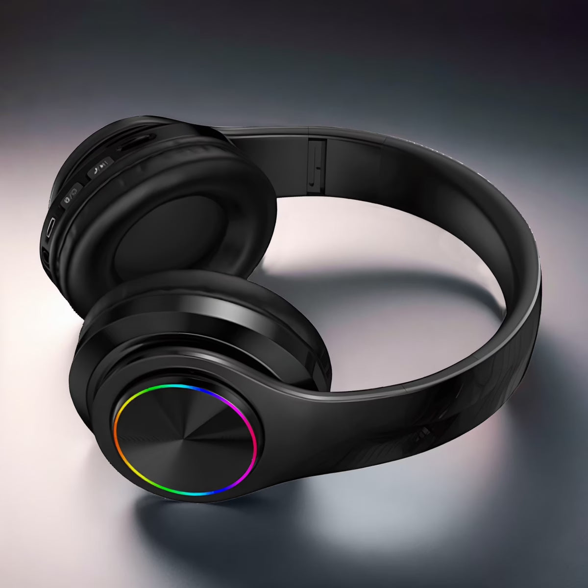 Wireless Headphones with Light Effects, Over-Ear Foldable Design, Long Battery Life