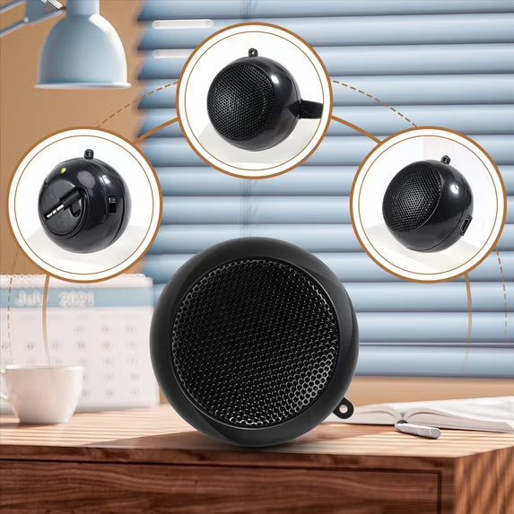 Mini Speaker Portable Rechargeable Travel Speaker with Aux Input Wired 3.5mm Headphone Jack