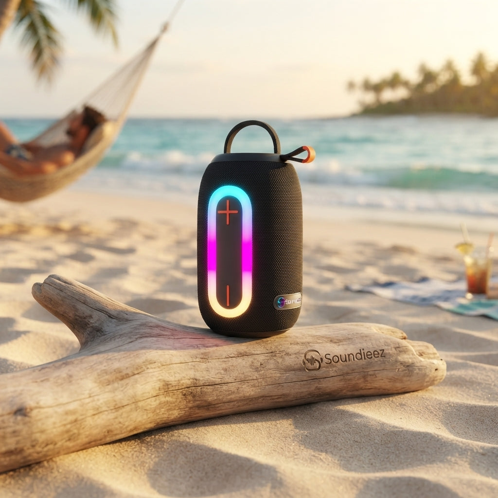 Portable Bluetooth Speaker, IPX7 Waterproof, Wireless, Big Sound, Deep Bass, Dual Pairing, 30H Playtime