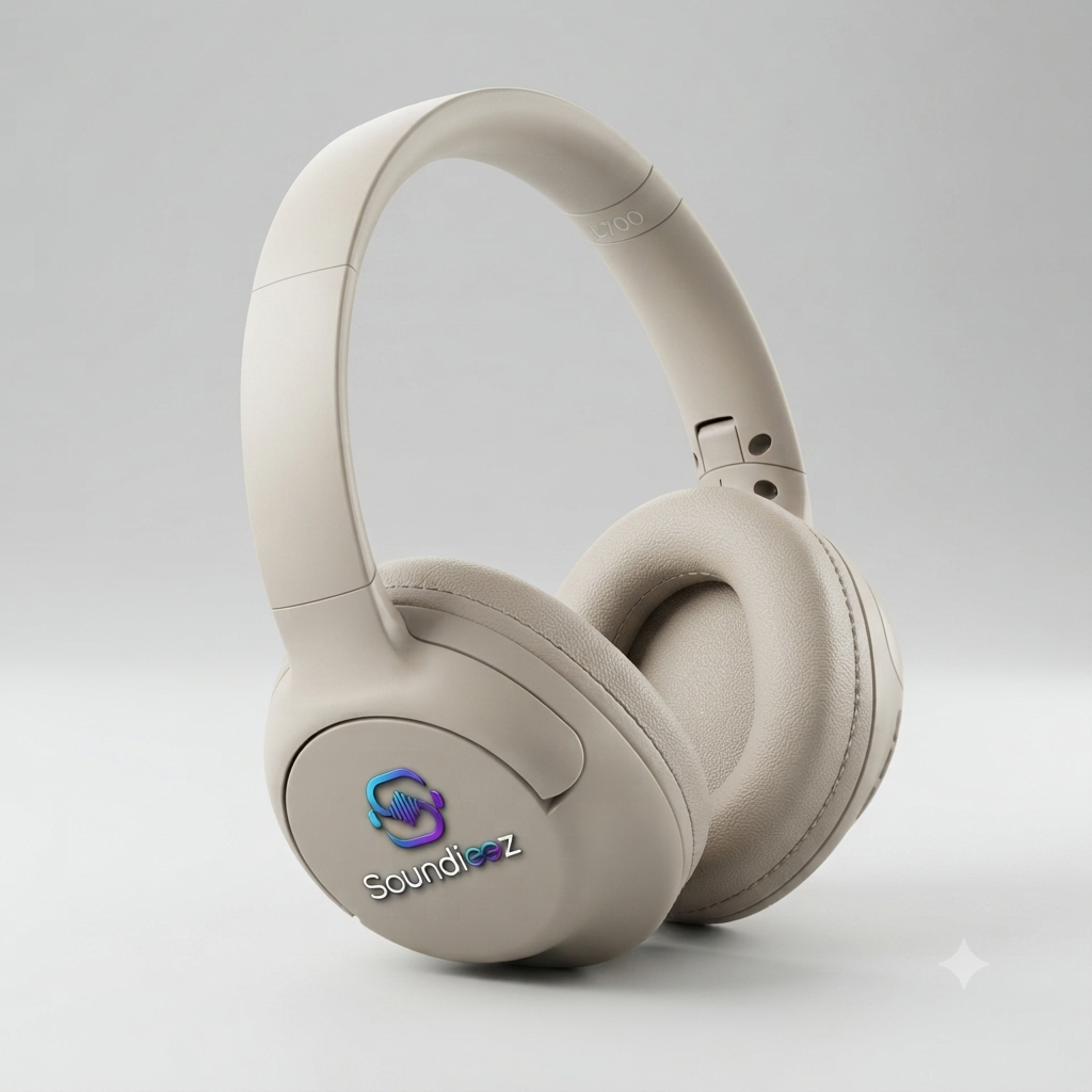 GENAISkin Tone Foldable Bluetooth 5.3 Over-Ear Headphones with LED Accent Light